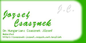 jozsef csasznek business card