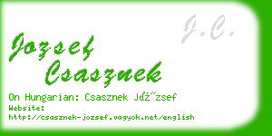 jozsef csasznek business card